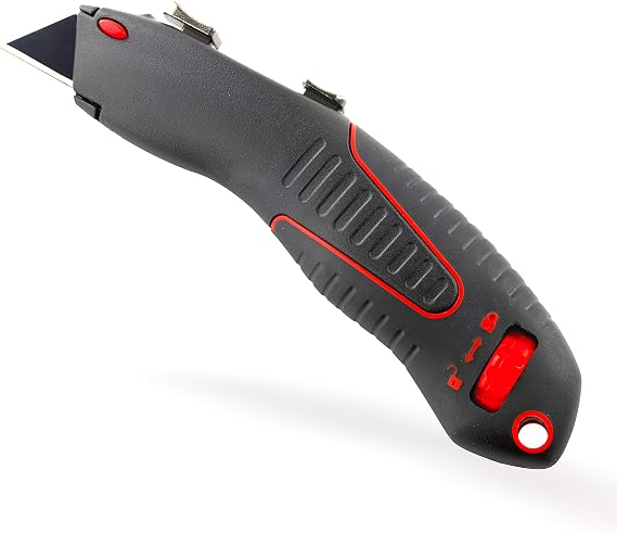 Assist Best Premium Utility Knife, Retractable Box Cutter, Heavy Duty Box Cutter, Quick Change Blade Razor Knife, with 10 Extra Blades