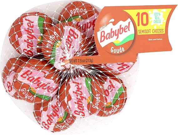 Mini Babybel Gouda Snack Cheese, 10 Pack (7.5 oz)