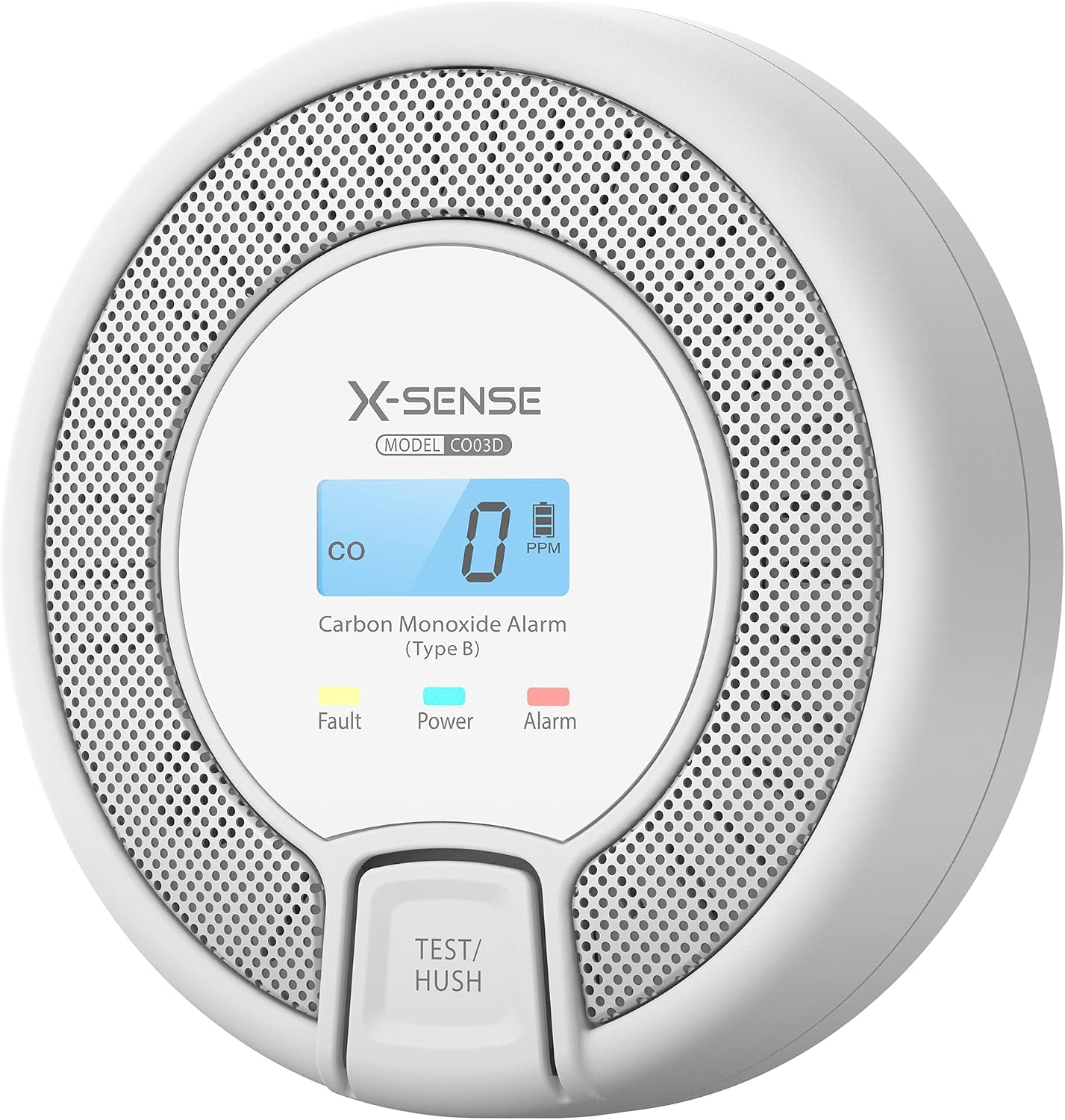 X-Sense Carbon Monoxide Alarm Detector 10-Year Life, Replaceable Battery Operated CO Alarm Detector with Digital Display, Conforms to EN 50291 Standard, CO03D