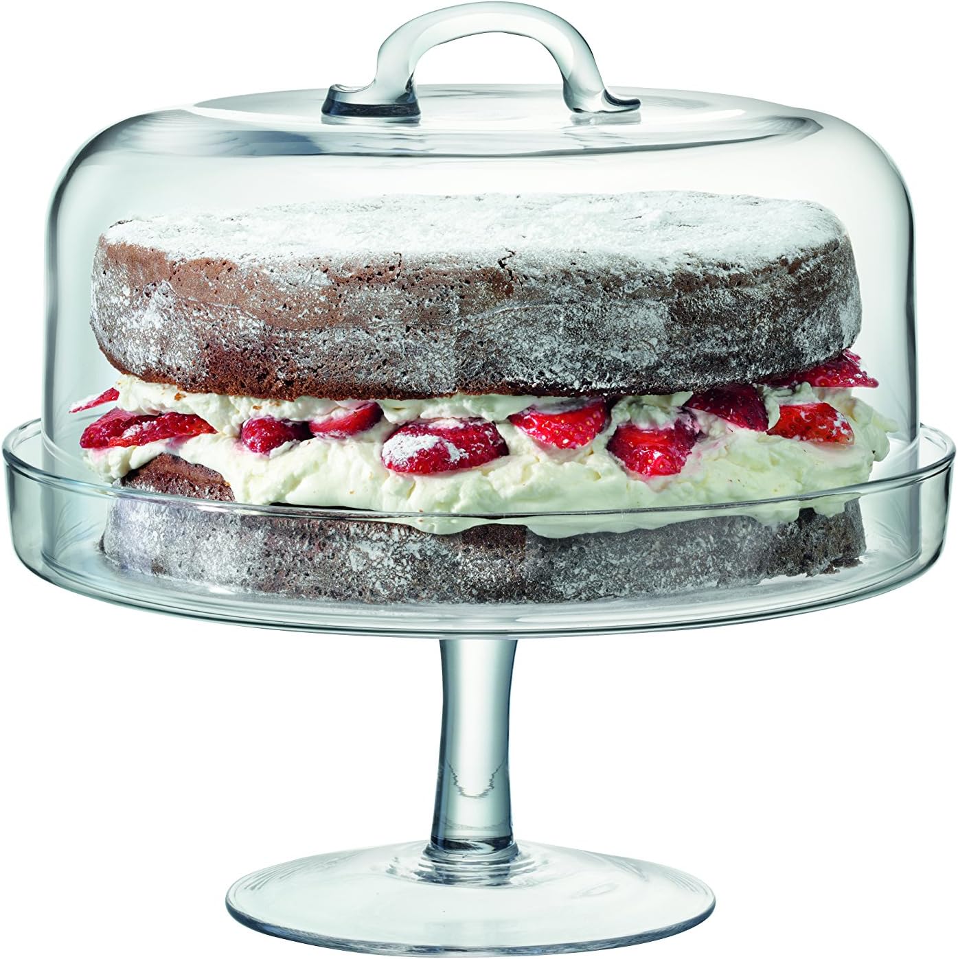 LSA International Serve Cakestand & Dome O10.5inO9.75in Clear, 10.59.75"
