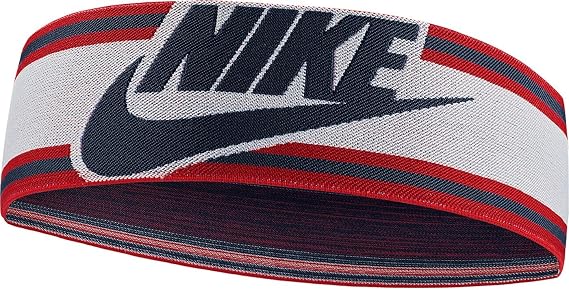 NIKE 9318/125 Nike M Elastic Headband 123 SAIL/University RED/G