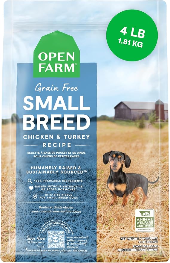 Open Farm Grain Free Dry Dog Food, Small Breed Kibble, 4lb Bag
