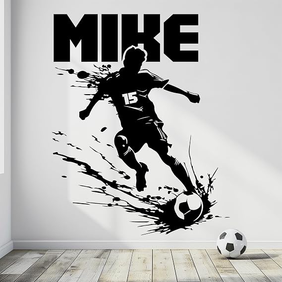 Soccer Wall Decals - Size Soccer Players