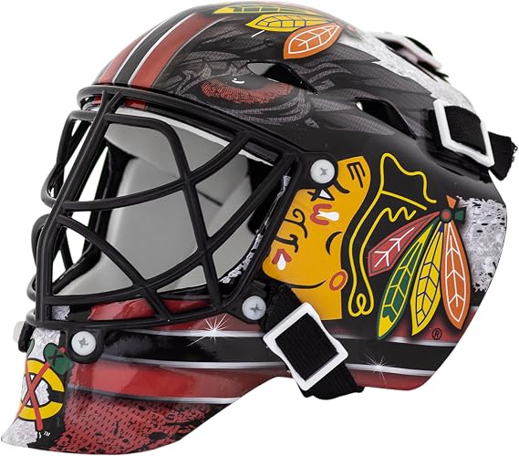 Franklin Sports NHL Team Logo Mini Hockey Goalie Mask with Case - Collectible Goalie Mask with Official NHL Logos and Colors