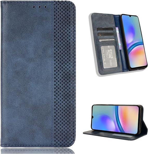 bojioderf Compatible with ZTE Axon 50 Lite Case,Compatible with ZTE Blade A73 4G / V50 Smart / V50 Design 4G (Not 5G) Flip Stand Card Slots Wallet Cover Blue