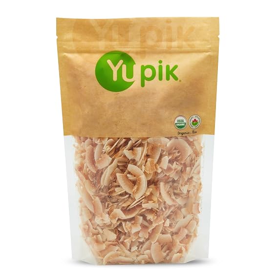 Yupik Organic Toasted Desiccated Coconut Chips, 16 Oz, Non-GMO, Vegan, Gluten-Free, Pack of 1