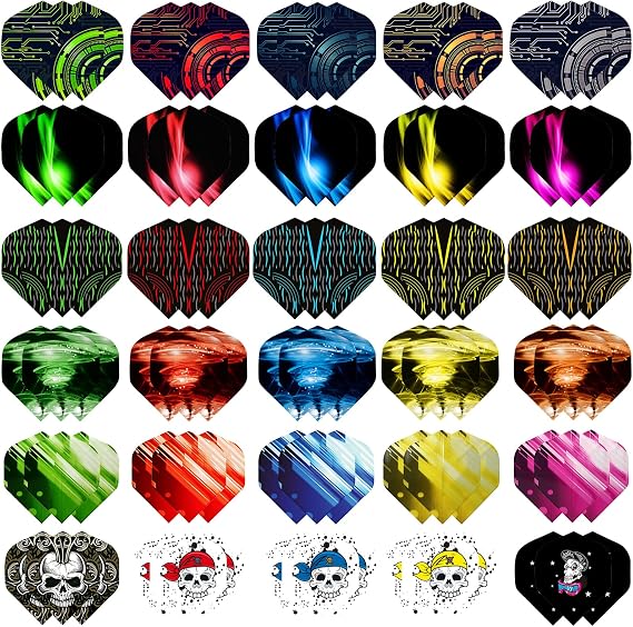 Standard Dart Flights 90 Pcs Replacement for Steel/Soft Tip