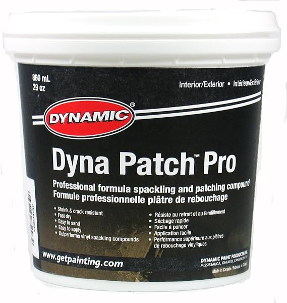 Dynamic JE085003 Dyna Patch Pro Spackling and Patching Compound, 29-Ounce