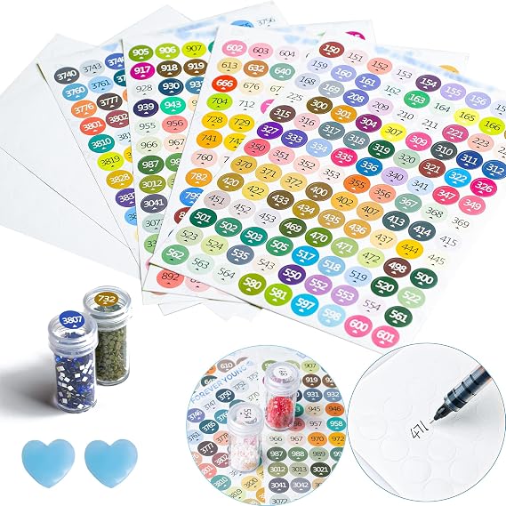 ForeverYoung 447 Color Diamond Painting Labels, 1 Set Round Stickers