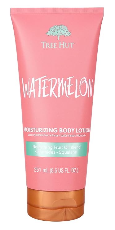 Tree Hut Watermelon Moisturizing Body Lotion, Ceramide and Squalene Formula Helps Protect Skin, Long-lasting Hydration Leaves Skin Feeling Soft & Moisturized, 8.5 Fl Oz.