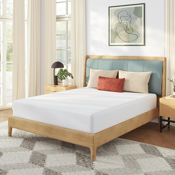 MLILY King Mattress in a Box, 14 inch Mattresses for Platform Bed Double Size Daybed, Green Tea Memory Foam Mattress for Cool Sleep & Pressure Relief, Medium