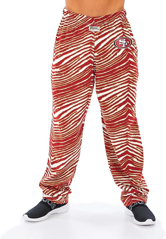 Zubaz Mens Zebra Left Hip Logo Track Pant