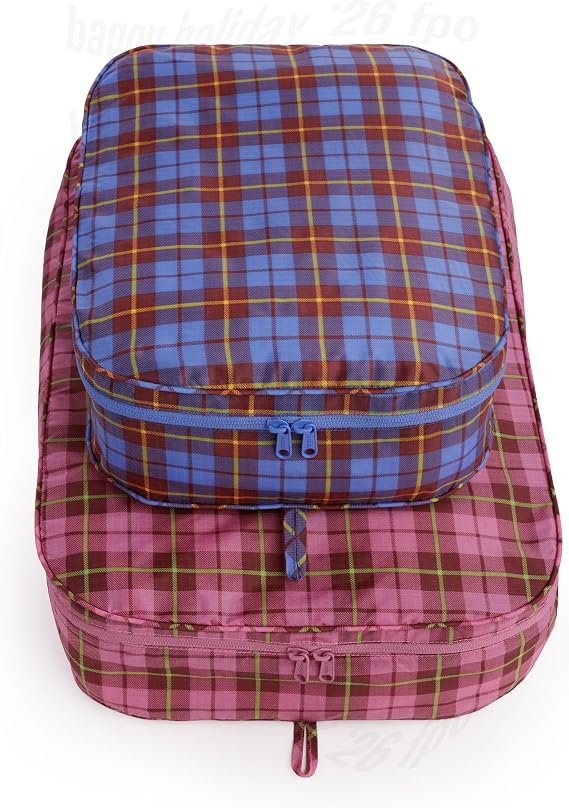 BAGGU Large Packing Cube Set - Check Mix