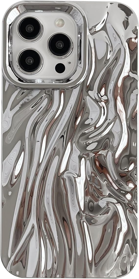 Caseative for iPhone 15 Pro Max Case, Silver
