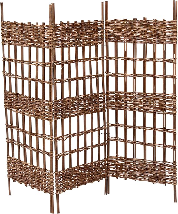 Three Panel Willow Screen, 48" W x 60" H