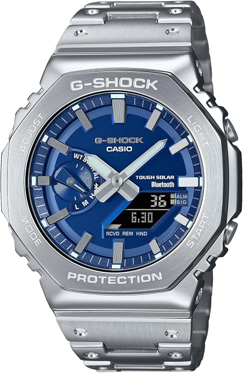 Casio G-SHOCK Domestic Genuine ProductGM-B2100 Classic Color Watch, silver/blue, Bracelet Type