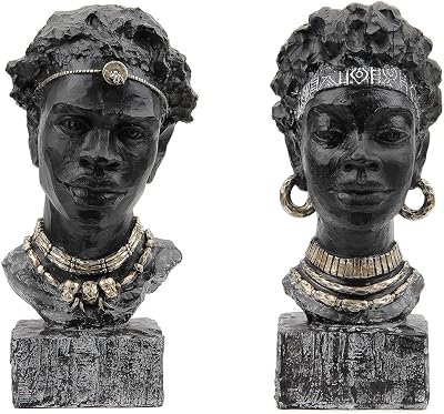 Leekung African Men Statues & African Women Statues Bundle