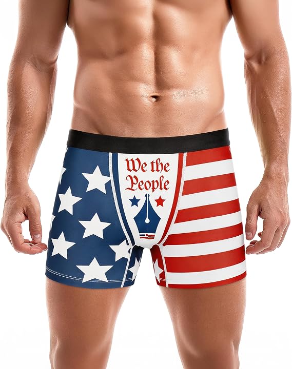 Funny Boxers for Men, Novelty Brief Underwear Gag Gift for Him