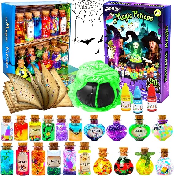 LDomet Potion Making Kit for Children, 20 Potion Bottles, Ages 6+