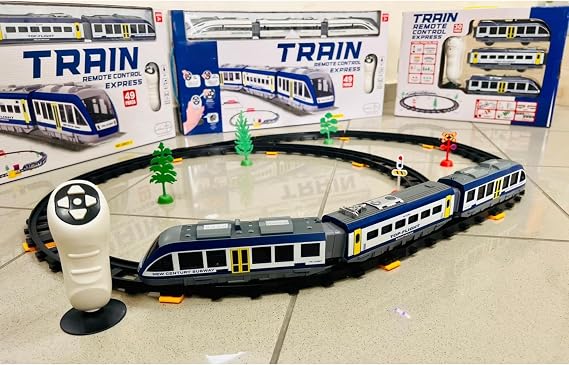 Giffy/Uzaktan Kumandalı Manyetik Hız Treni Sesli Işıklı Pilli Mıknatıs Bağlantılı 39 Parça Pilli Demiryolu Tren Set