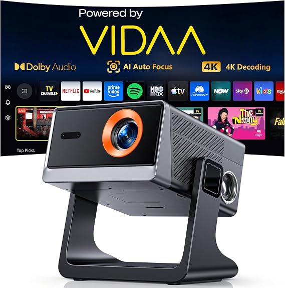 WOLFANG Projector 4K, Portable Projector, Dolby Audio, Native 1080P
