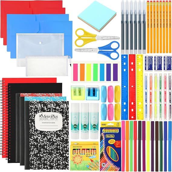 Gilprop 88 Pcs School Supply Kit 1 Set Per Set Back to School Supplies