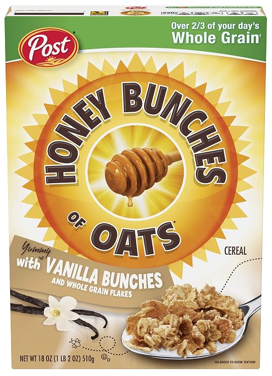 Honey Bunches of Oats with Vanilla Bunches 18 Oz (12 Pack)