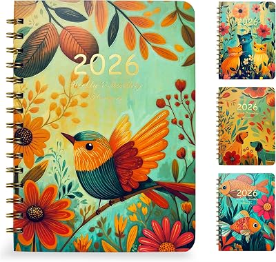 2026 Academic Planner, Jan. 2026 Dec. 2026 Happy Planner, A56.3 x 8.5 Weekly And Monthly Calendar Planning Book, Hardcover Daily Agenda Book With Tabs, School Organizer For Student Teacher A