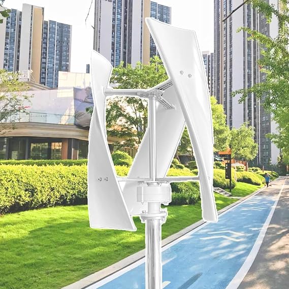 Wind Turbine Generator Kit, 3000W 12V 24V Helix Maglev Vertical Turbine Wind Generator with 3 Blades Controller,for Boats, Houses,12V