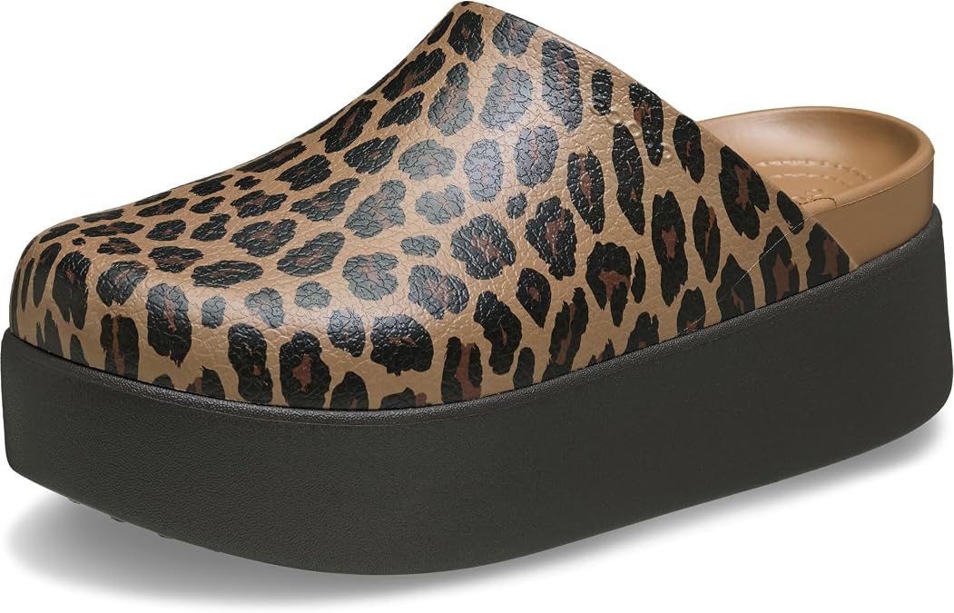 Crocs Women's Dylan Platform Animal Clog Wooden Shoes