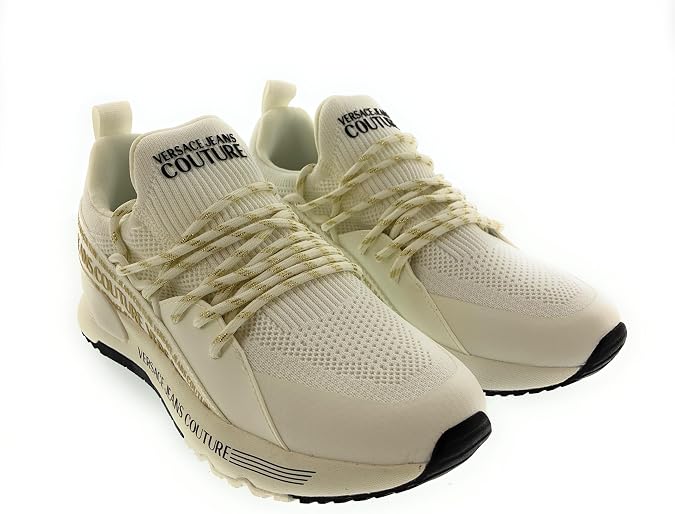 Versace Jeans Couture Dynamic Logo Low-Top Knit Sneakers