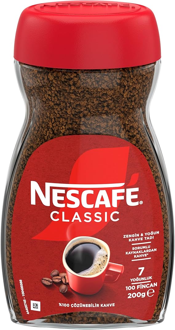 Nescafé Classic Çözünebilir Kahve Kavanoz, 200 g