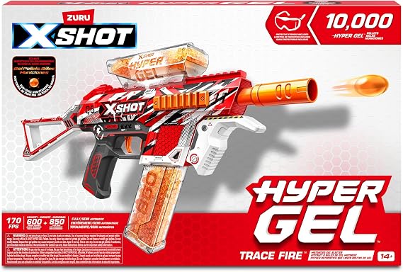 Zuru XSHOT Hyper Gel Trace Fire 170fps Toy Gun