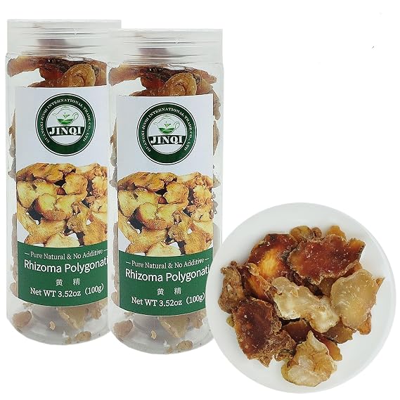JINQI 2bottles Dried Rhizoma Polygonati- 7.05oz/200g(3.52oz/100g*2), Huang Jing, Holiday Gifts, Tea Gifts