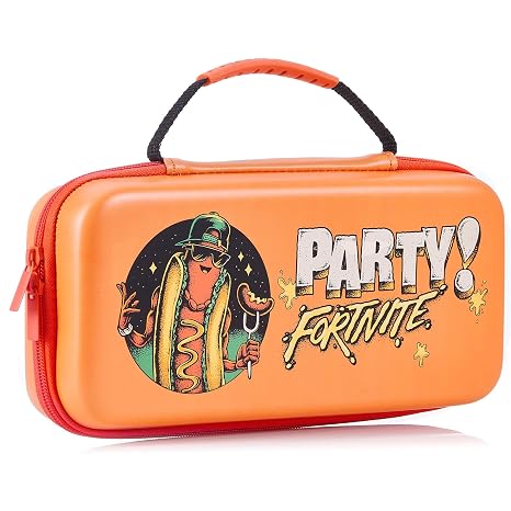 Numskull Official Fortnite Carry Case for Switch and Switch 2 Party Edition Travel Case Holds 10 Games & Accessories Hard Shell Protection with Rubber Handle