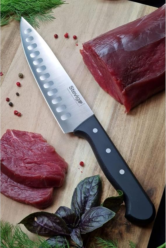 Stevig Pro Şef Bıçağı Siyah 17,5 cm ST-400.008