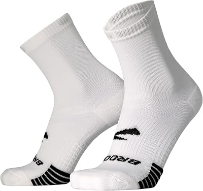Brooks Ghost Lite Crew Socks I Performance Running, Comfort Fit with Arch Support for Men & Women 2-Pack Set
