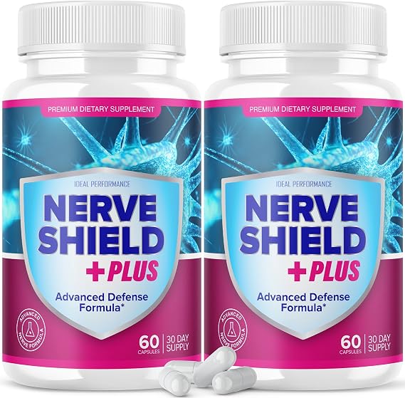 (2 Pack) Nerve Shield Plus Pills Original Supplement Advanced Nerve Formula (120 Capsules)
