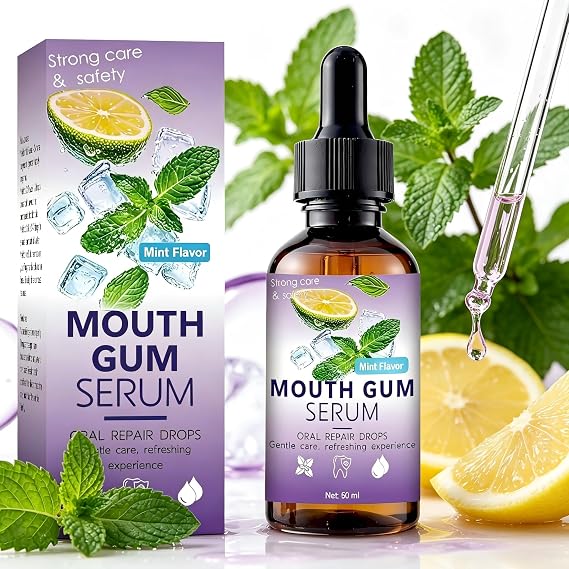 Gum Restore Drops,Gum Repair for Receding Gums & Plaque Removal, Advanced Restore Formula, Fight Bad Breath & Promote Oral Health (Purple)