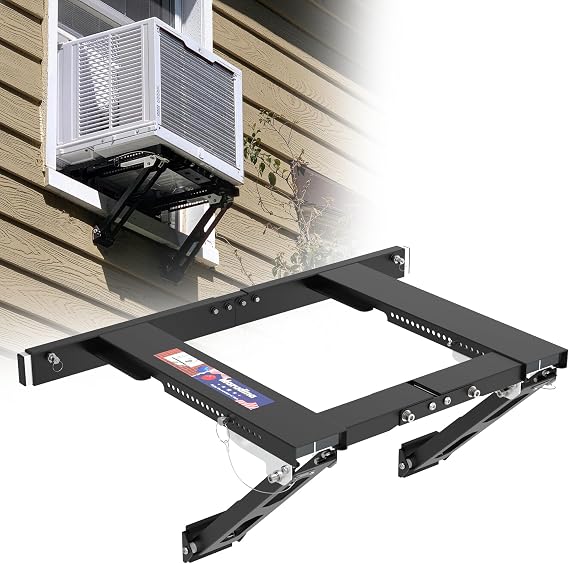 Marudina Window AC Bracket,No-Drill Adjustable,Up to 300lbs