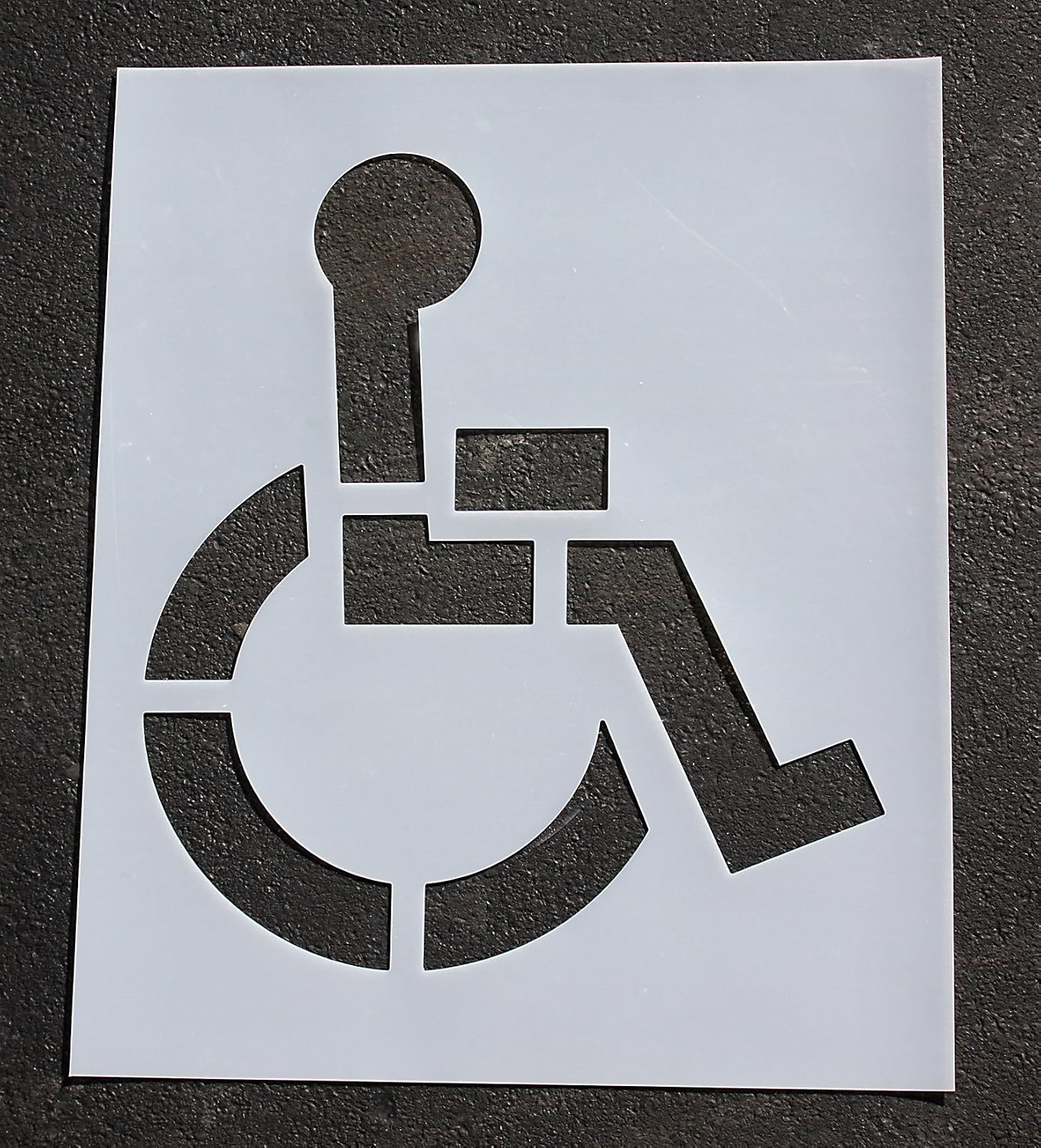 RAE Pavement Stencil,48 in,Handicap,116, Clear