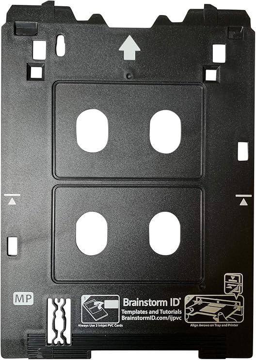 Inkjet PVC Card Tray for Canon PIXMA TS82xx, TS83xx, and TS95xx Series Printers (Canon MP/Multi-Purpose Tray Printers) by Brainstorm ID