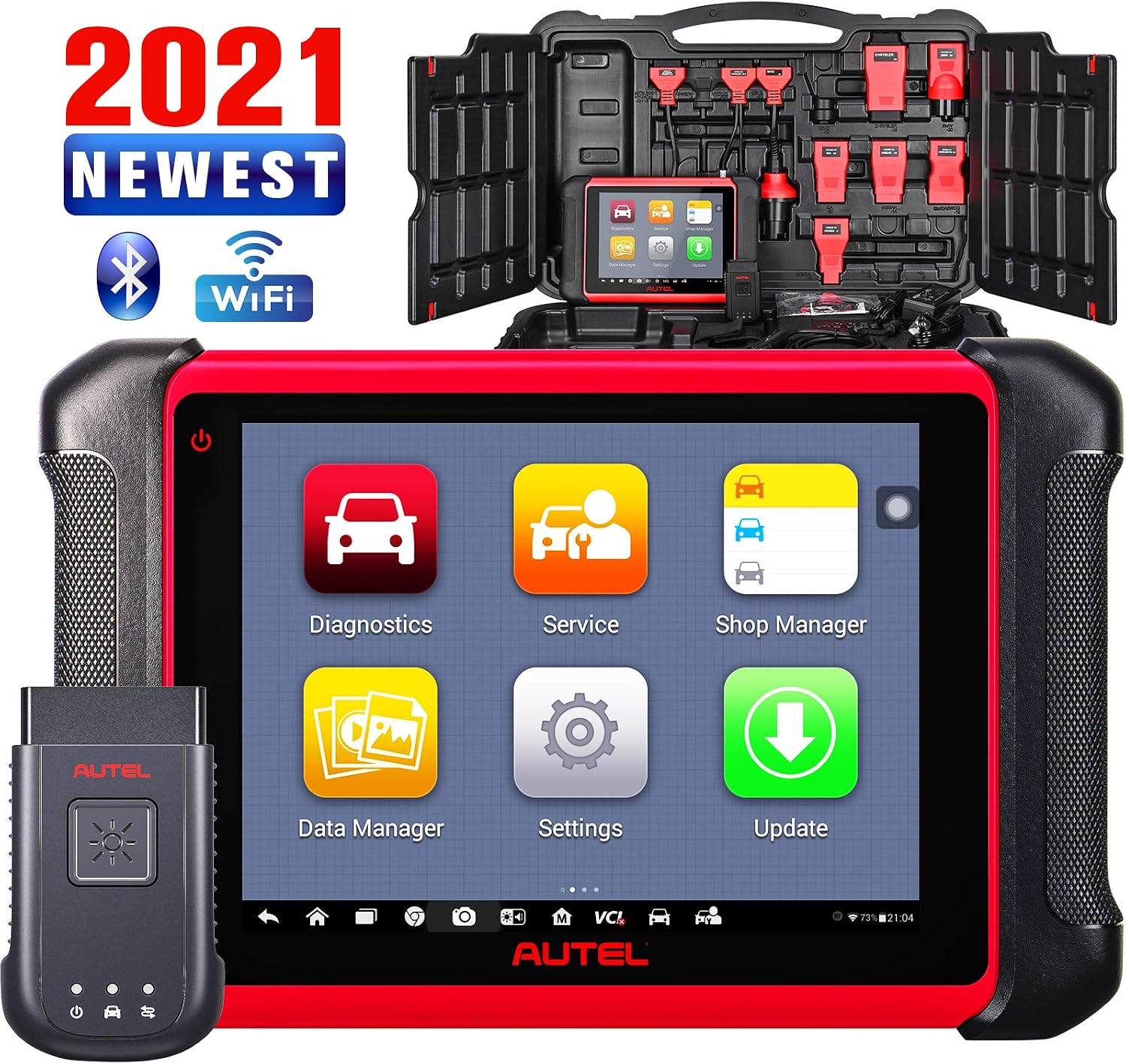 Autel Scanner MK906BT Automotive Scan Tool - 2021 Newest Scanner Same as MaxiSys MS906BTMS908MK908, All System Diagnostic, ECU Coding, Bi-Directional Control, 31 Special Services, Active Test