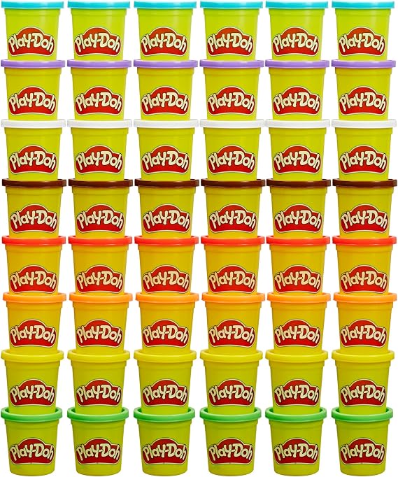 Play-Doh Bulk Pack of 48 Cans, 6 Sets of 8 Modeling Compound Colors, 3oz, Back to School Gifts & Prizes for Students & Classroom, Preschool Toys for Kids, Ages 2+