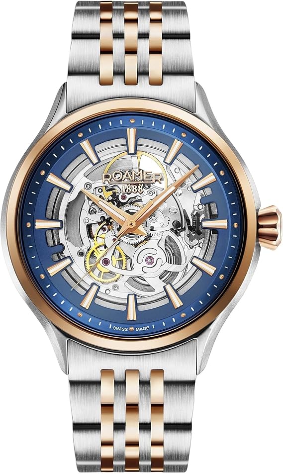 Roamer Men's Two Tone Competence Skeleton III Mechanical Watch 101663 47 45 10N