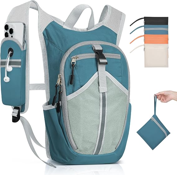 10L Small Hiking Backpack - Lightweight Foldable Backpack, Blue