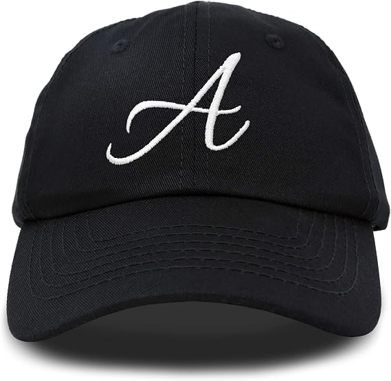 DALIX Initial Hat Letter A Vintage Womens Baseball Cap Monogram Embroidered