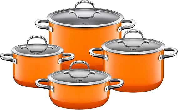 Silit 4-Parts Passion Cookware Set, Silargan, Orange, 48 x 48 x 28 cm