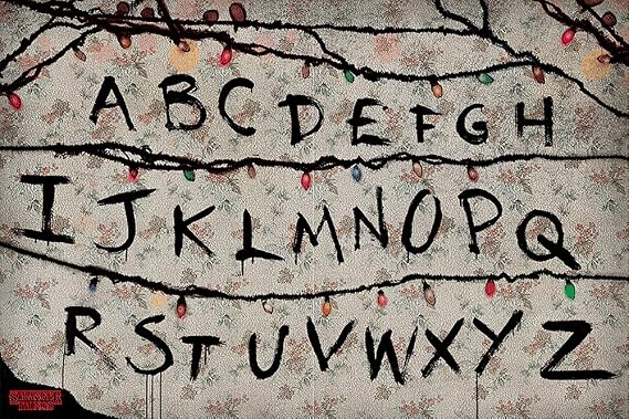 POSTER STOP ONLINE Stranger Things - TV Show Poster (Alphabet - Run) (Size 36 x 24") With Poster Strip Set