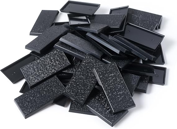 30x60mm Textured Plastic Rectangular Bases Wargames Table Top Games 50 Count